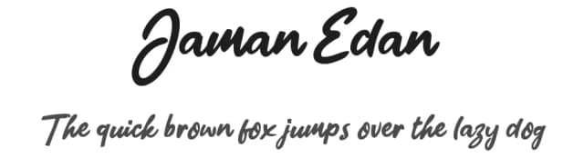 Jaman Edan by Salamahtype.com — Script Handwritten Font