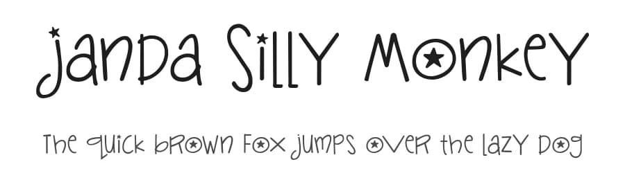 Janda Silly Monkey by Kimberly Geswein — Script Handwritten Font