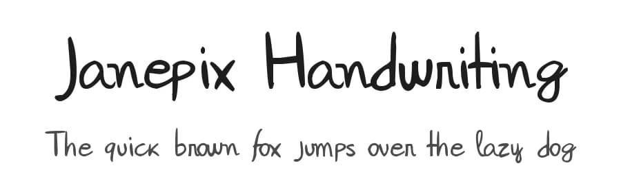 Janepix Handwriting by Janepix β Script Handwritten Font