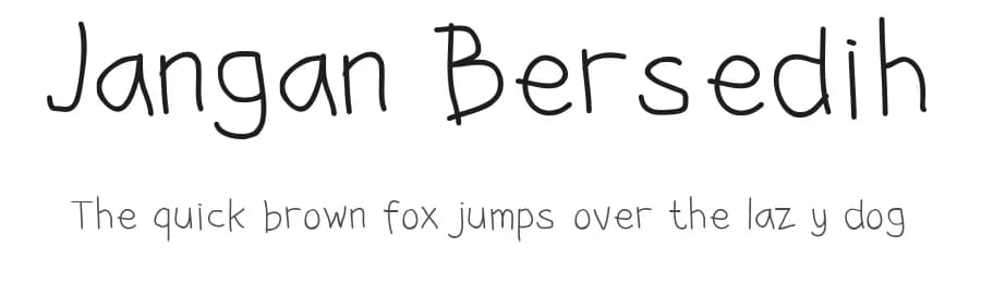 Jangan Bersedih by Adien Gunarta — Script Handwritten Font