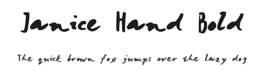 Janice Hand Bold by Janice Law — Script Handwritten Font