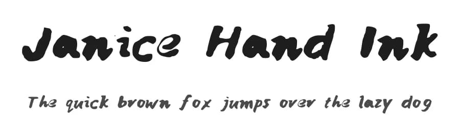 Janice Hand Ink by Janice Law — Script Handwritten Font