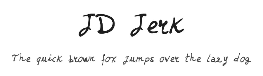 JD Jerk by Jecko Development โ Script Handwritten Font