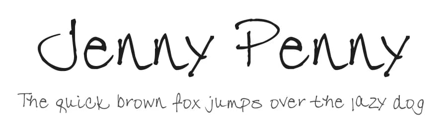 Jenny Penny by FontPanda — Script Handwritten Font
