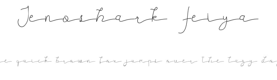 Jenoshark Feiya by Edric Studio — Script Handwritten Font