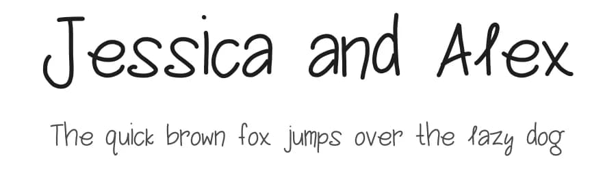 Jessica and Alex by Sabrina Schleiger — Script Handwritten Font