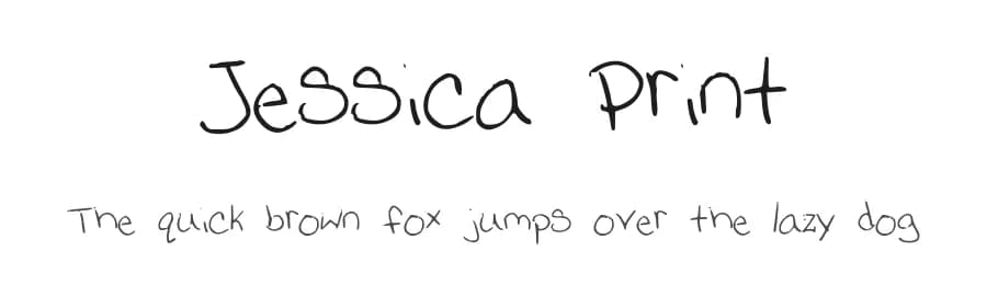 Jessica Print by Jessica — Script Handwritten Font