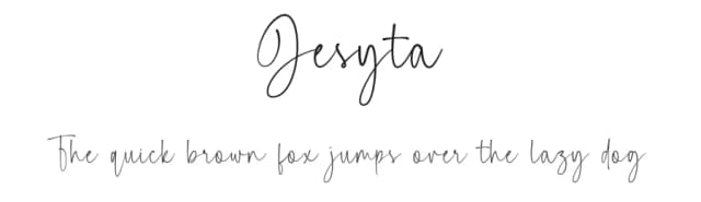 Jesyta by RantautypeStudio — Script Handwritten Font