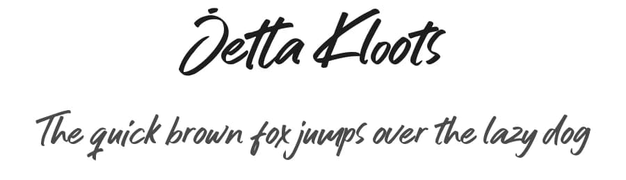 Jetta Kloots by Azetype Studio β Script Handwritten Font