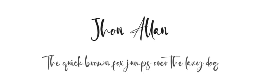 Jhon Allan by Kong Font — Script Handwritten Font