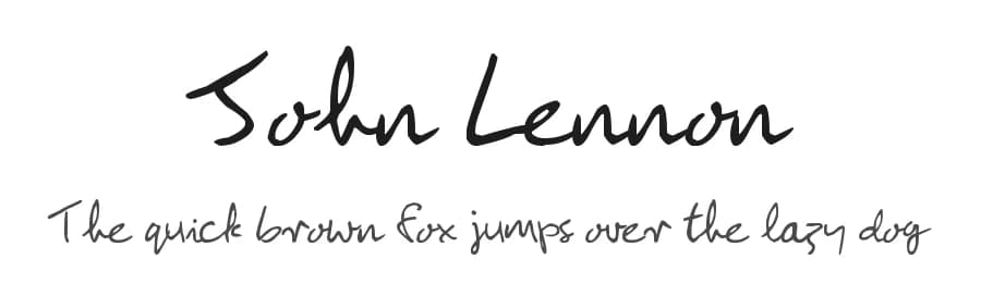 John Lennon by JamΓ³n del Mar β Script Handwritten Font