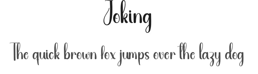 Joking by Andi Moz — Script Handwritten Font