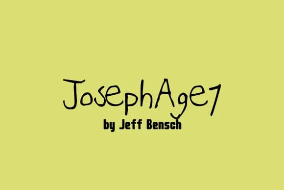 Joseph Age 7 Font by jeffbensch — Script Handwritten Font