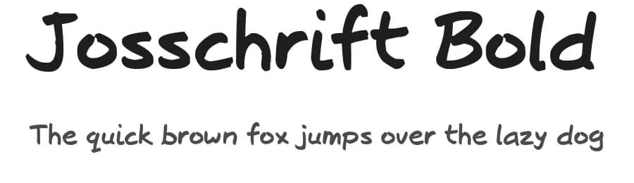 Josschrift Bold by Jos Elsendoorn β Script Handwritten Font