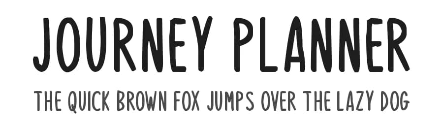Journey Planner by Md Shohail Bhuian — Script Handwritten Font