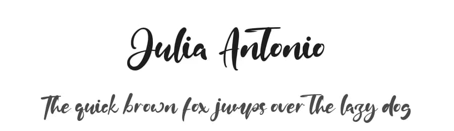 Julia Antonio by Kong Font — Script Handwritten Font