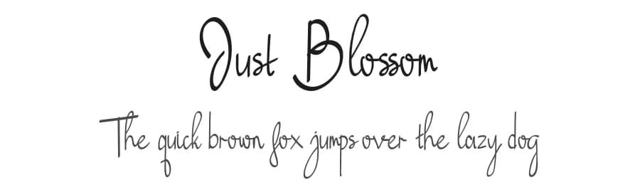 Just Blossom by RantautypeStudio — Script Handwritten Font