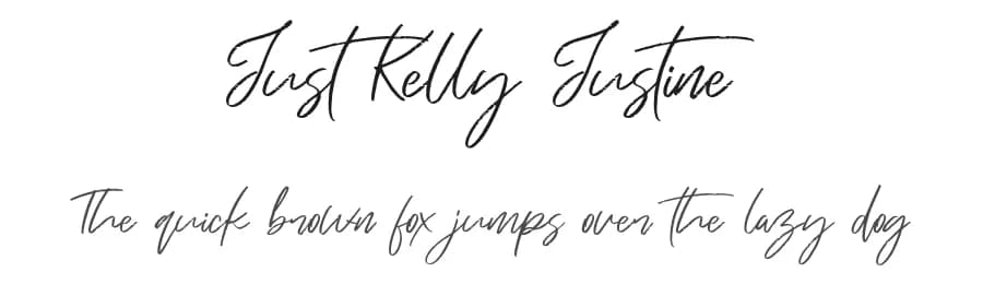 Just Kelly Justine by Khurasan — Script Handwritten Font