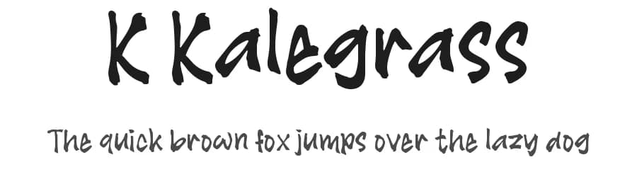 K Kalegrass by wepfont.com — Script Handwritten Font
