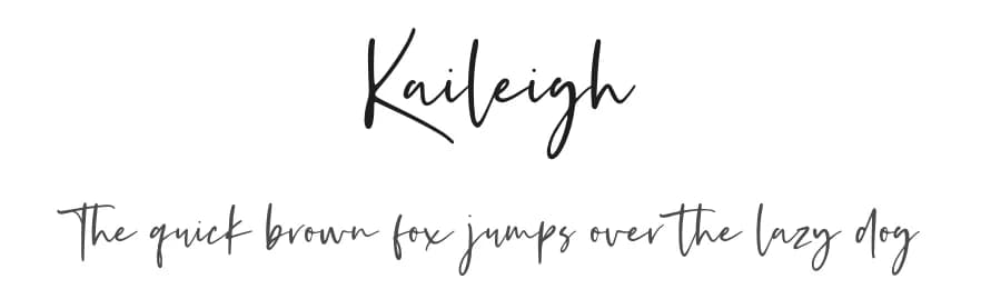 Kaileigh by Sronstudio — Script Handwritten Font