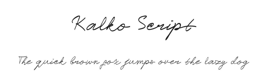 Kalko Script by kokostd — Script Handwritten Font
