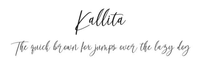 Kallita by mightype — Script Handwritten Font