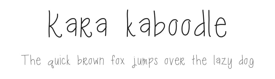 Kara kaboodle by Sabrina Schleiger — Script Handwritten Font