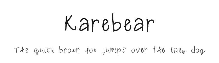 Karebear by Sabrina Schleiger — Script Handwritten Font