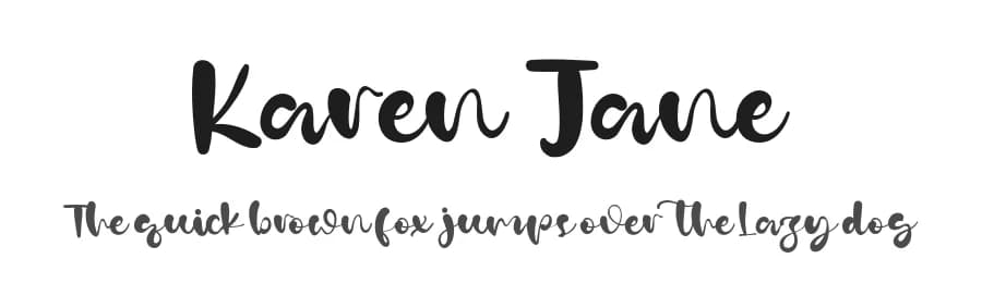 Karen Jane by Kong Font — Script Handwritten Font