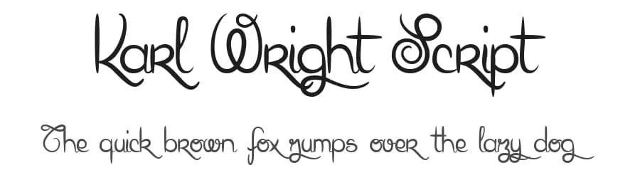 Karl Wright Script by dcoxy - Greg Medina — Script Handwritten Font