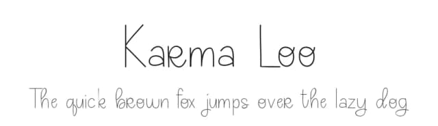 Karma Loo by Chris Glover — Script Handwritten Font