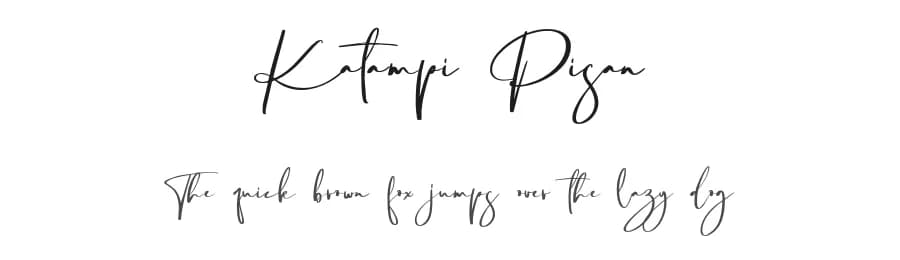 Katampi Pisan by Vz Type — Script Handwritten Font