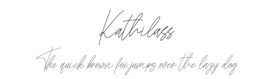 Kathilass by Skiiller Studio — Script Handwritten Font