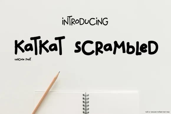 Katkat Scrambled Font by dondon_nillo — Script Handwritten Font