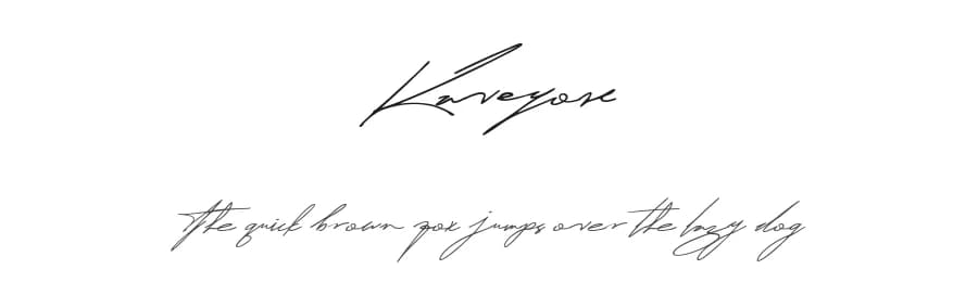 Kaveyore by Mozyen Studio — Script Handwritten Font