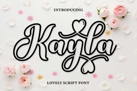 Kayla Outline Font by Ws Studio — Script Handwritten Font