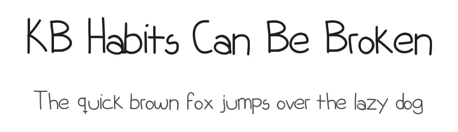 KB Habits Can Be Broken by Khrys Kreations — Script Handwritten Font