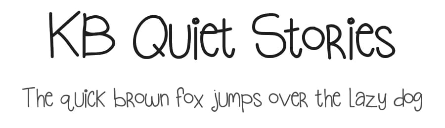KB Quiet Stories by Khrys Kreations — Script Handwritten Font