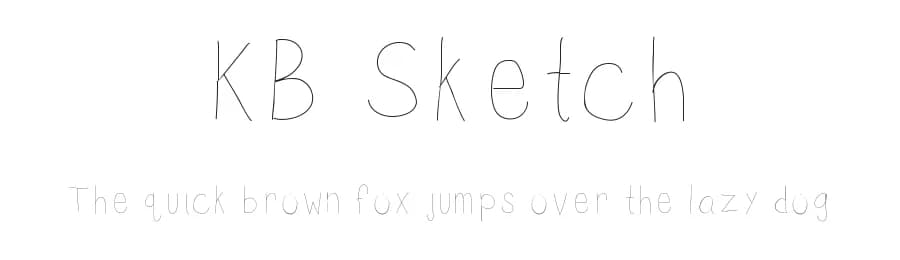 KB Sketch by Khrys Kreations — Script Handwritten Font