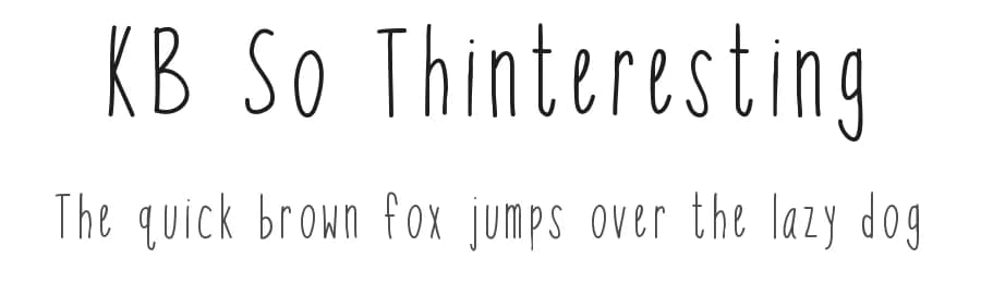 KB So Thinteresting by Khrys Kreations — Script Handwritten Font