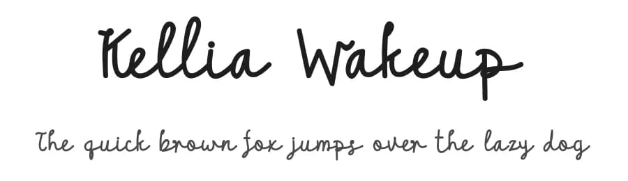 Kellia Wakeup by Edric Studio — Script Handwritten Font