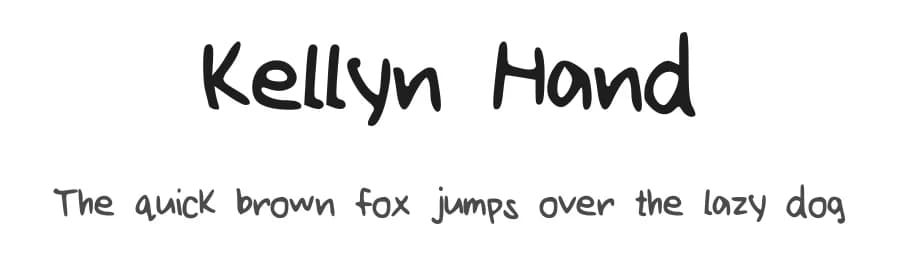Kellyn Hand by Kellyn B β Script Handwritten Font