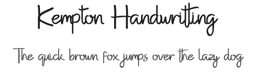 Kempton Handwritting by Edric Studio — Script Handwritten Font