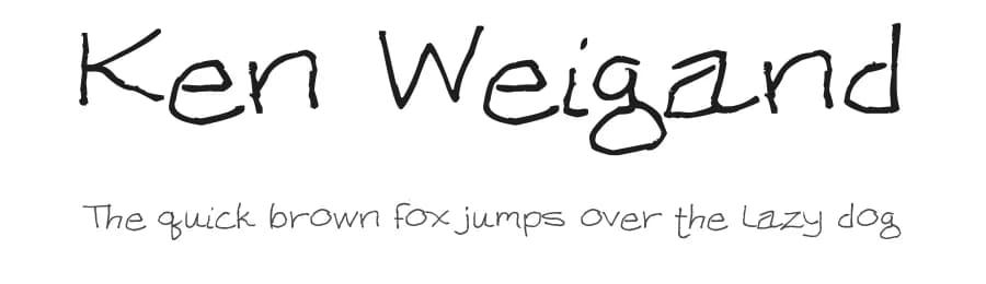 Ken Weigand by Ken Weigand — Script Handwritten Font