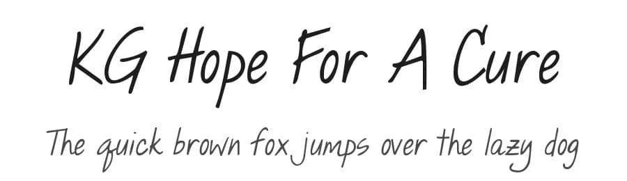 KG Hope For A Cure by Kimberly Geswein โ Script Handwritten Font