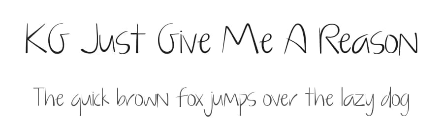 KG Just Give Me A Reason by Kimberly Geswein — Script Handwritten Font