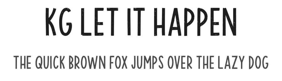 KG Let It Happen by Kimberly Geswein — Script Handwritten Font