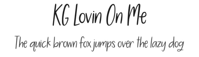 KG Lovin On Me by Kimberly Geswein — Script Handwritten Font