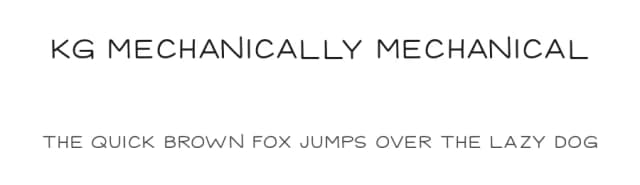 KG Mechanically Mechanical by Kimberly Geswein — Script Handwritten Font