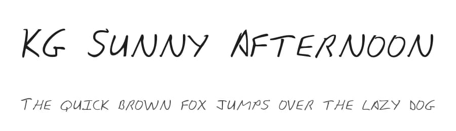 KG Sunny Afternoon by Kimberly Geswein — Script Handwritten Font
